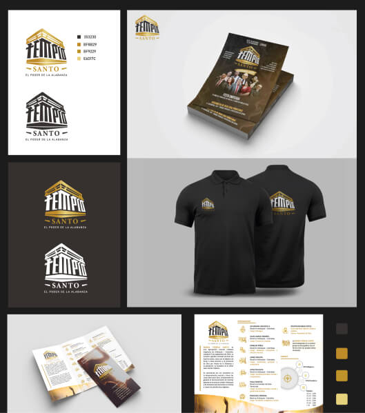 Diseño de logo, mockup y brochure