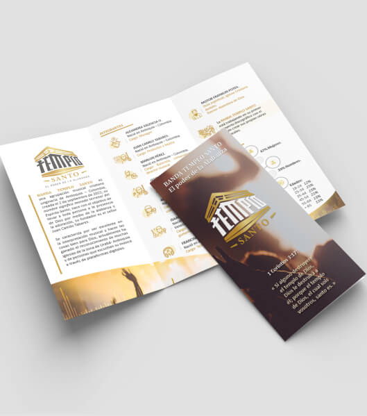 Diseño de brochure Templo santo